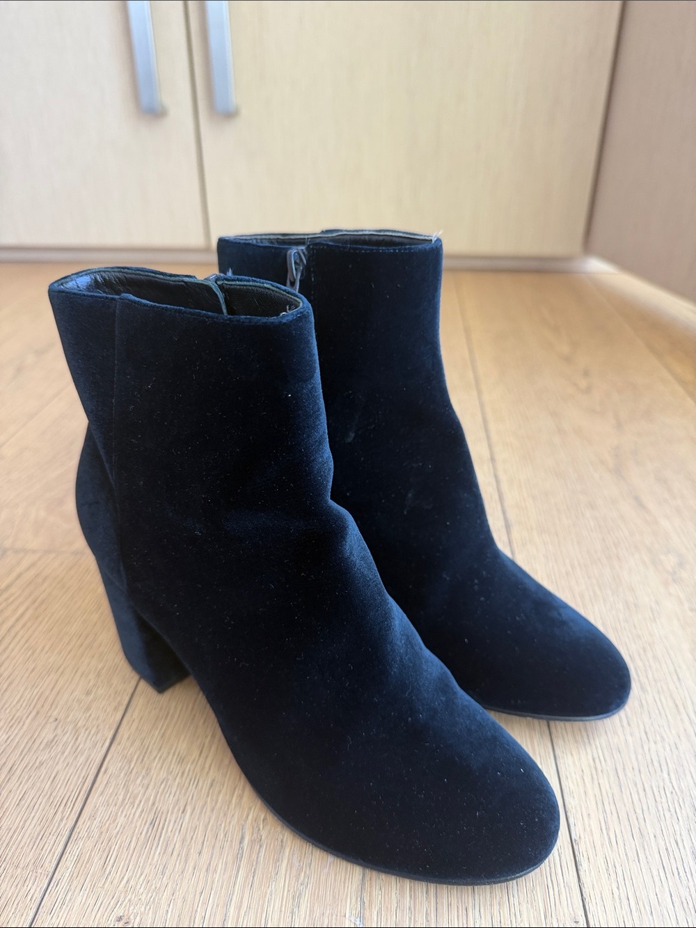 Club Monaco Black Velvet Ankle Booties